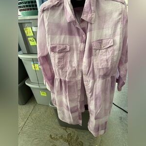 Coldwater Creek Lavender Button-Up Blouse